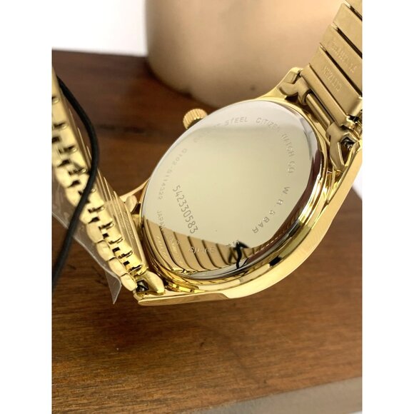 Citizen Men's Watch BF5002-99P Quartz Gold Dial Day Date Stainless Steel 37mm - Picture 7 of 15